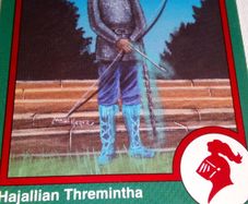 Spelljammer 1993 TSR. Hajallian Thremintha. Trading Card.  Red.