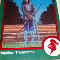 Spelljammer 1993 TSR. Hajallian Thremintha. Trading Card.  Red.