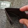 echt leder handmade brown wallet card holder Image 2