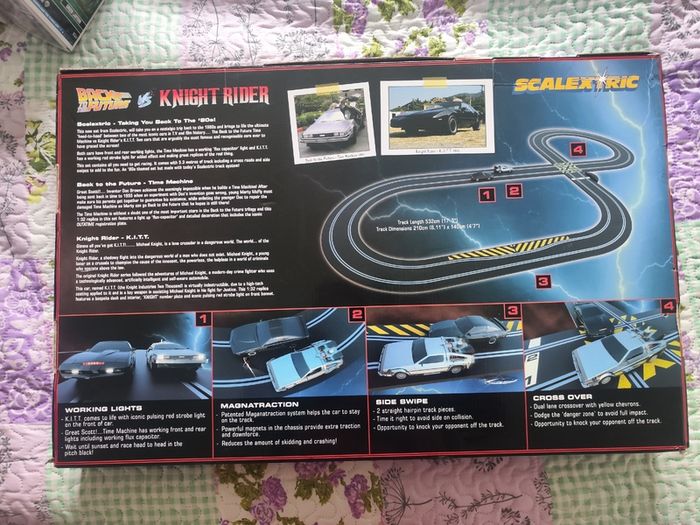 Scalextric 1980s TV Back to the Future vs Knight Rider Race Set New, Rare ......PRICE DROP....