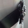 New with tags. 68cm Black Jewelled Elasticated Belt. Image 3