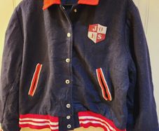 80's University Indigo Joes Navy Wool Varsity Jacket Rare