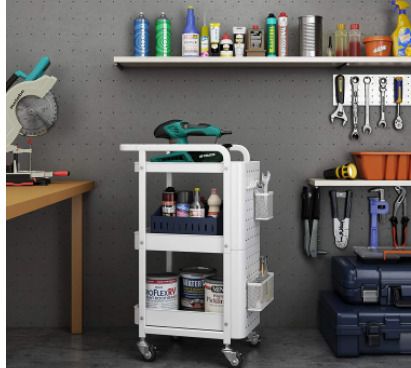 BRAND NEW 3 tier kitchen storage rack cart bathroom shelves, movable toilet storage rack