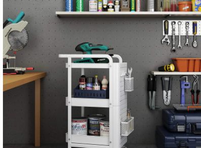 BRAND NEW 3 tier kitchen storage rack cart bathroom shelves, movable toilet storage rack