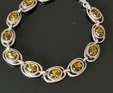Sterling silver and Amber bracelet