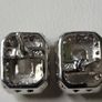 Sterling Silver Earrings, 925 Square Shaped Studs With Zircons Image 4