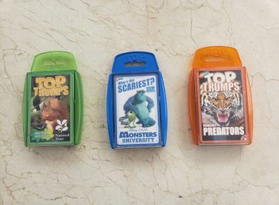 3 sets of Top Trumps