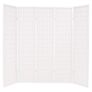 Folding 5-Panel Room Divider Japanese Style 200x170 cm White Image 3