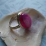 Druzy Agate  ring, Pink Agate ring, Gemstone ring, Jewellery Image 6