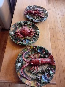 rare alvaro jose crab lobster wall plates