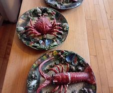 rare alvaro jose crab lobster wall plates