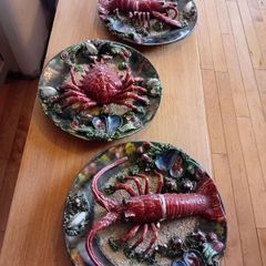 rare alvaro jose crab lobster wall plates