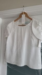 Caroline Kilkenny Davis White Blouse Sz 16 Uk - Rrp 225 (new)