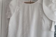 Caroline Kilkenny Davis White Blouse Sz 16 Uk - Rrp 225 (new)
