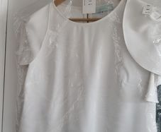 Caroline Kilkenny Davis White Blouse Sz 16 Uk - Rrp 225 (new)