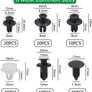 100Pcs Car Fixing Clips, 6 Types Car Plastic Mounting Set, Bumper Mounting Clips Kit, Door Trim Car Body Rivets Mounting Kit, Nylon Bumper Expansion Rivets Image 2