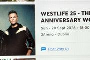 Westlife x 4 (Aisle +3 seats Sun 20th)