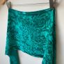 Vintage Besarani London Silk Blend Devore Velvet Burnout Scarf Evening Shawl Image 2