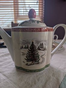 Vintage Villeroy and Boch Country Collection,Festive Memories Christmas coffee pot.