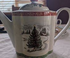 Vintage Villeroy and Boch Country Collection,Festive Memories Christmas coffee pot.