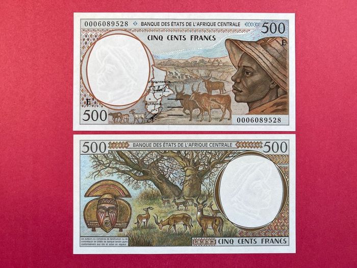 Central African States  500 Francs  2000  Pick. 201b. ( E ) Cameroon ( Uncirculated )