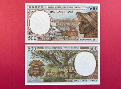 Central African States  500 Francs  2000  Pick. 201b. ( E ) Cameroon ( Uncirculated )