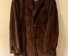 Tagliatore Italian Brown Wide Wale Corduroy Overcoat BNWT IT 46 UK 36-38