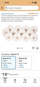 Cabinet door handles 3 packs of 12