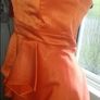 Orange sleeveless peplum dress size UK8/10 EU36/38 Postage included Image 2