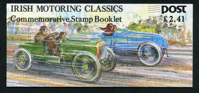 1989 Ireland Irish Motoring Commemorative Stamps Booklet Mint Never Hinged (MNH)  (inc. photos of panes)
