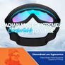 FREE SHIPPING 2-Pack Ski Goggles, Compatible Snowboard Goggles for Kids, Teens, Youth, Boys, Girls, Men and Women, Motorcycle Goggles, Wind Resistance Goggles Image 4
