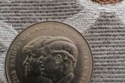 prince of Wales and lady Diana 1981 silver coin