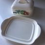 Vintage melamine butter dish Image 3