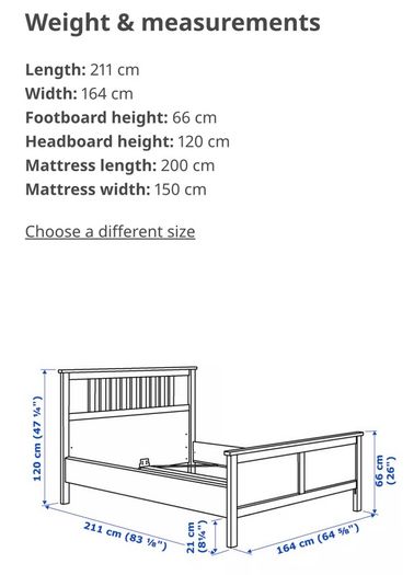 Hemnes bed frame