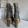 Michael Kors Khaki and Brown Laced Boots Image 5