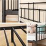 Metal Single Daybed Frame 3ft Sofa Bed Frame 90x190 cm Bed Steel Slats Image 5