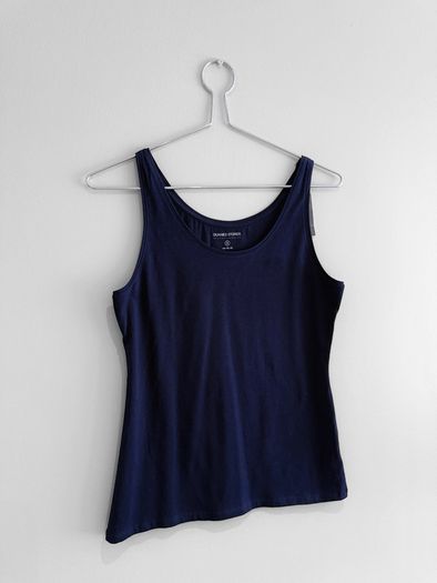 New Dunnes Stores Navy Stretch Vest Top