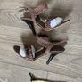 Burberry leather trench sandals size 4 37 high heels Image 2