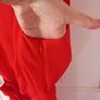 Red Pleated Maxi size 8 Taifun really 8 to 10 Image 5