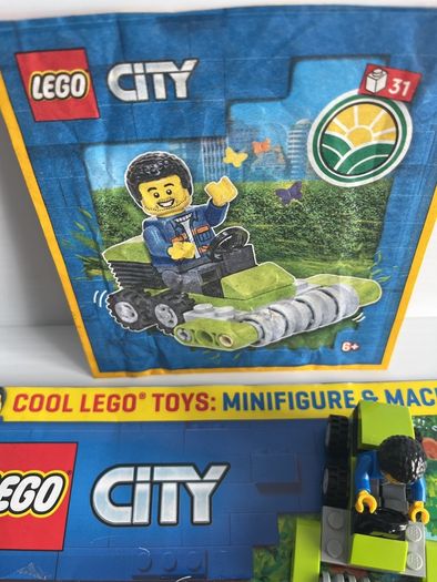 LEGO CITY magazine with minifigure and lawnmower