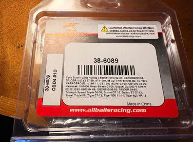 All Balls Fork Bushing Kit 38-6089