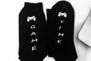 Game Time Funny Gamer Socks Great Gift Present Idea
