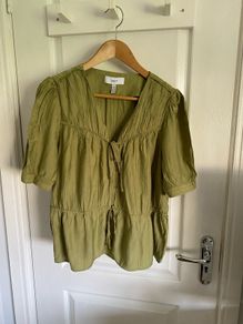 Next ladies pea green blouse