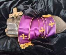 catholic priest purple and gold silk stole