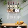 Wall Mounted Wine Rack,Metal & Wooden Wine Shelf With Glass Holder & Cork Storage,Champagne Bottle Holder,Hanging Rustic Wine Holder, Floating Wine Shelf For Kitchen, Home WK810228 Image 4