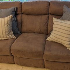 Suede leather Three seater Sofa.