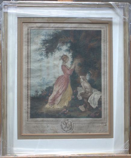 Jean-Honore Fragonard's Engraving Le Chiffre d'Amour