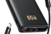 VEEKTOMX 65W Laptop Power Bank, 20000mAh Fast Charging Portable Charger Extra 100W (5ft) USB C to C Charging Cable with PD 3.0 &amp; QC 3.0 Compatible with MacBook/iPhone/Samsung/Steam Deck/Tablet/DJI
