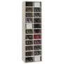 Shoe Cabinet White and Sonoma Oak 54x34x183 cm Chipboard Image 6