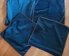 Soft Velour Emerald Green Cushion Covers x4